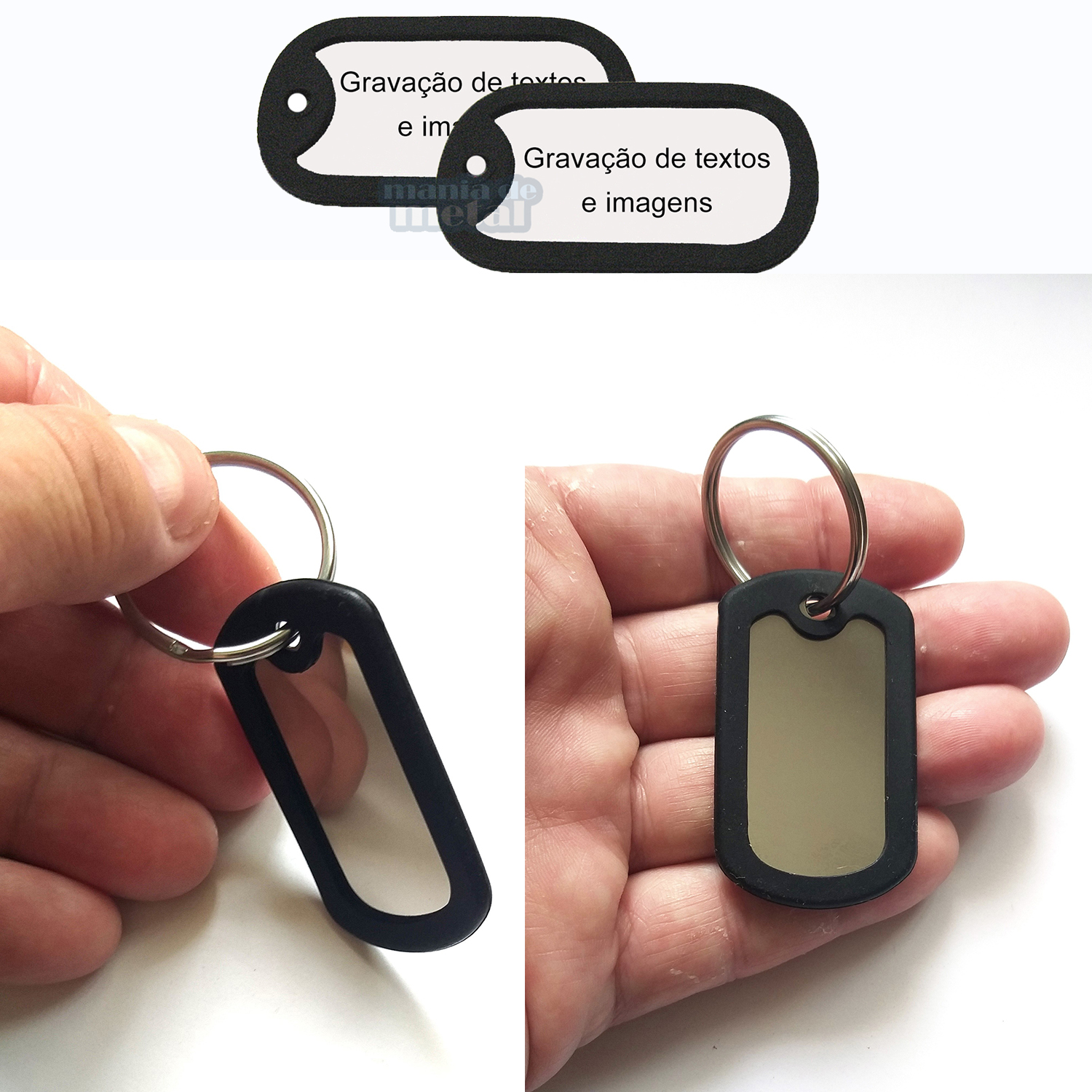 Dog Tag Placas de Identificação Modelo Militar em Aço Inox - Imagem 9