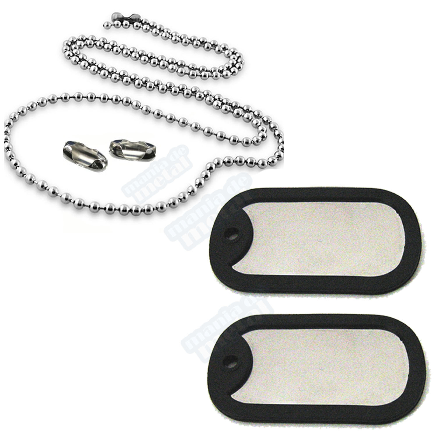 Dog Tag Placas de Identificação Modelo Militar em Aço Inox - Imagem 11