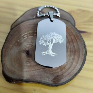 Dog Tag Grossa em Aço Inox 316L Placa Plaqueta para Presente